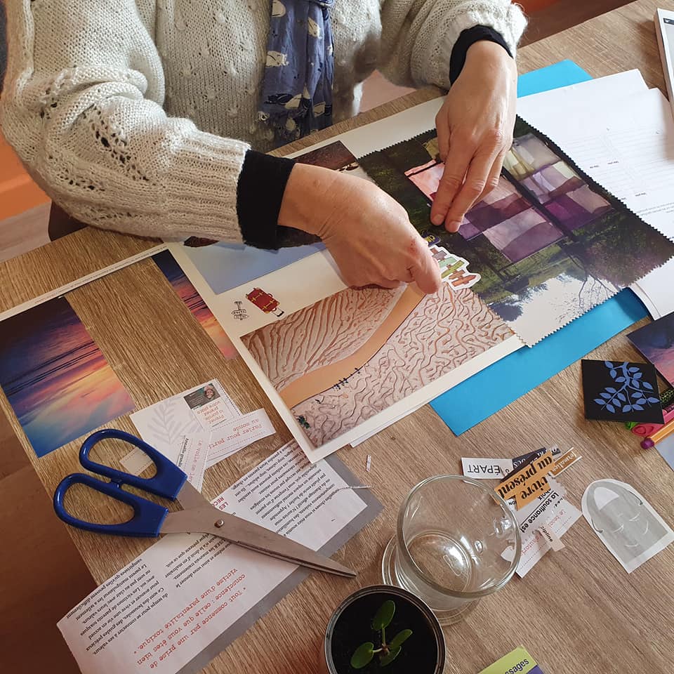 Création d’un tableau de visualisation avec des images et des découpages lors d’un atelier